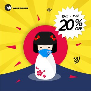 Giảm giá 20% phí thuê wifi du lịch Nhật Bản